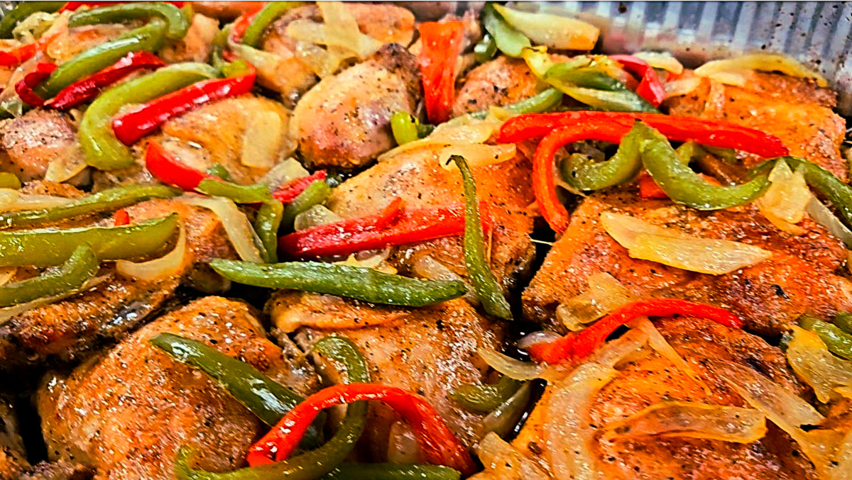 Smothered Baked Chicken Plate